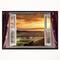 Designart - Open Window to Rural Landscape - Contemporary Canvas Art Print in Black Frame